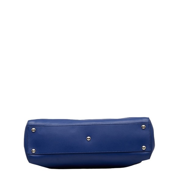 Fendi Peekaboo Monster Eyes Handbag Shoulder Bag 2way Navy Leather - Picture 4 of 8